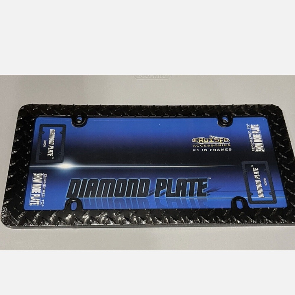 Cruiser Accessories Black Diamond license plate